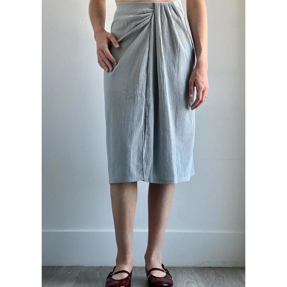 Light Blue Midi Skirt